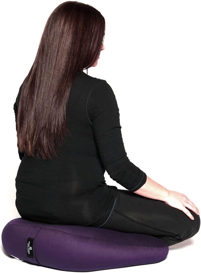 Hugger Mugger V-Shaped Choice Yoga Cushion in Plum - Image 2